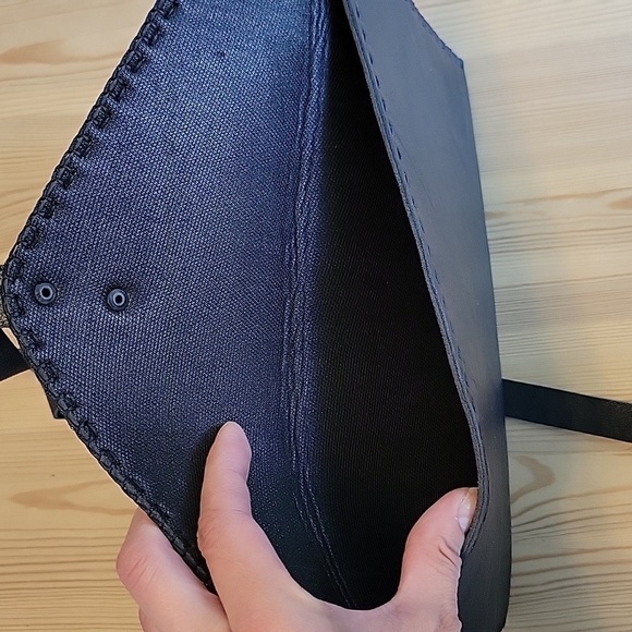 Leather Crochet Store Black Leather Wrap Clutch - Picture 4 of 6